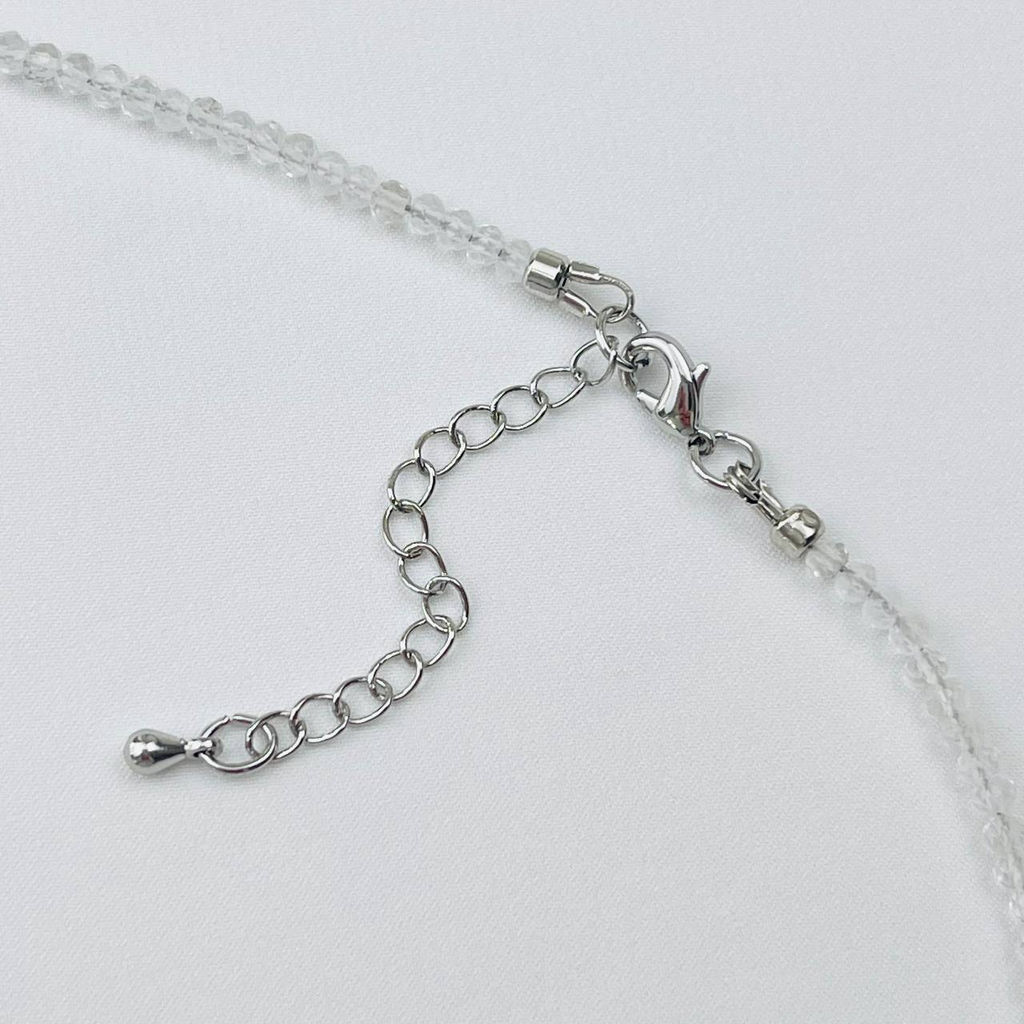 Колье "Небесная Гармония" из Горного Хрусталя и Аквамарина 38 см +