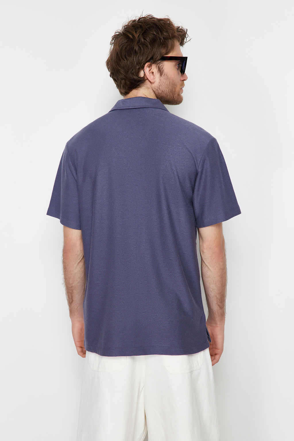 Indigo Relaxed Fit Apas Yaka Gomlek TMNSS24GO00017