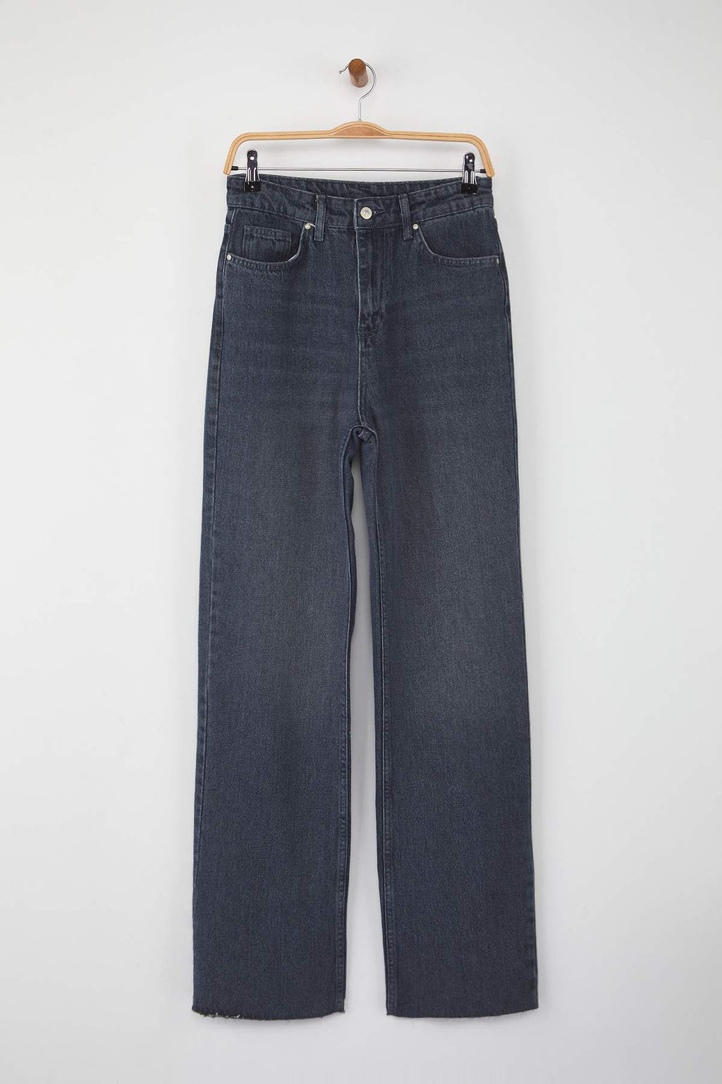 Mavi-Gri Yuksek Bel Genis Paca Wide Leg Jeans TWOAW26JE00113