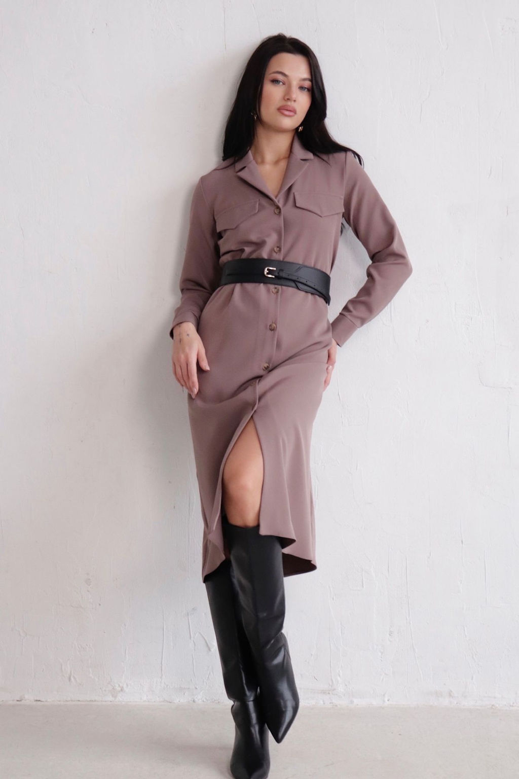 Платье-рубашка с английским воротником - Martichelli фото 322