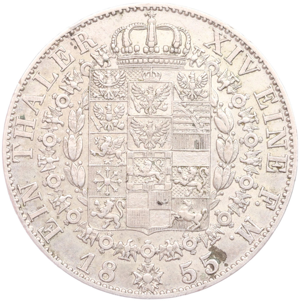 1 талер 1855 года A Пруссия
