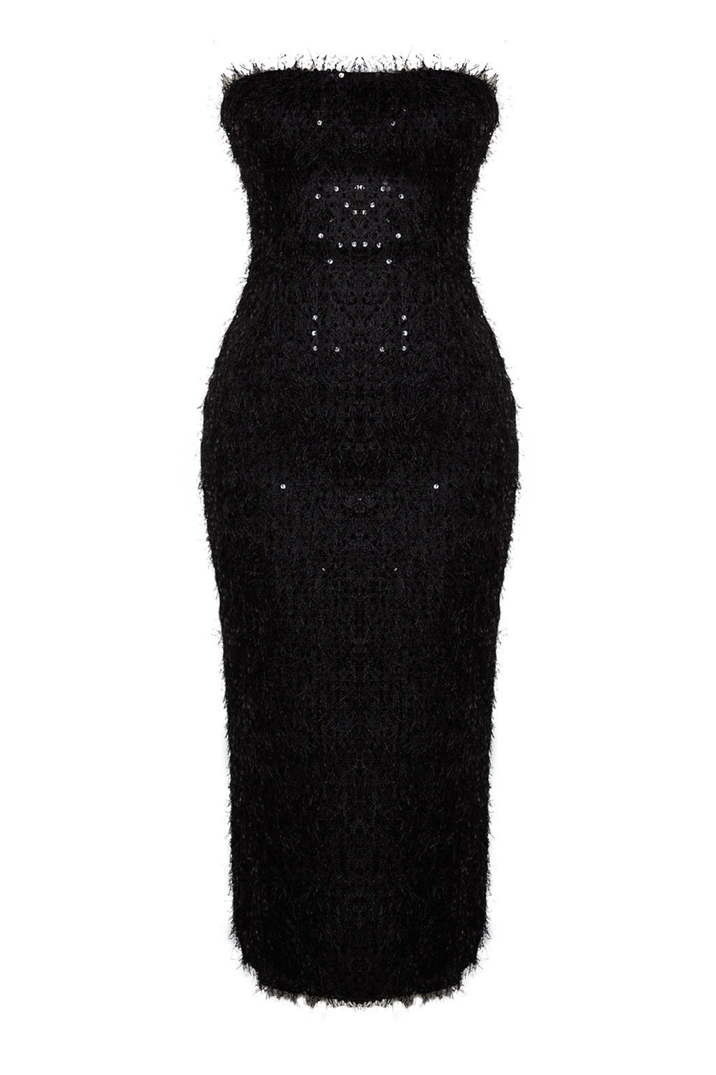 TRENDYOLMILLA Siyah Sacakl? Payet S?k Abiye Elbise TPRAW24EL00277  фото 9