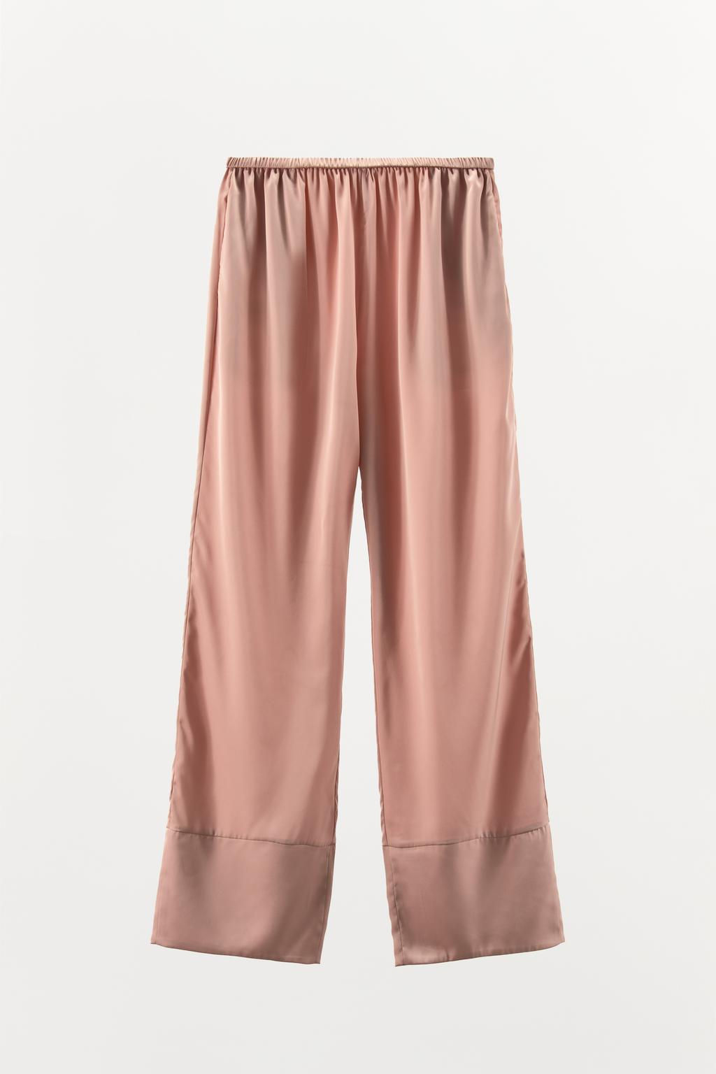 SATIN PYJAMA-STYLE TROUSERS - Zara фото 4