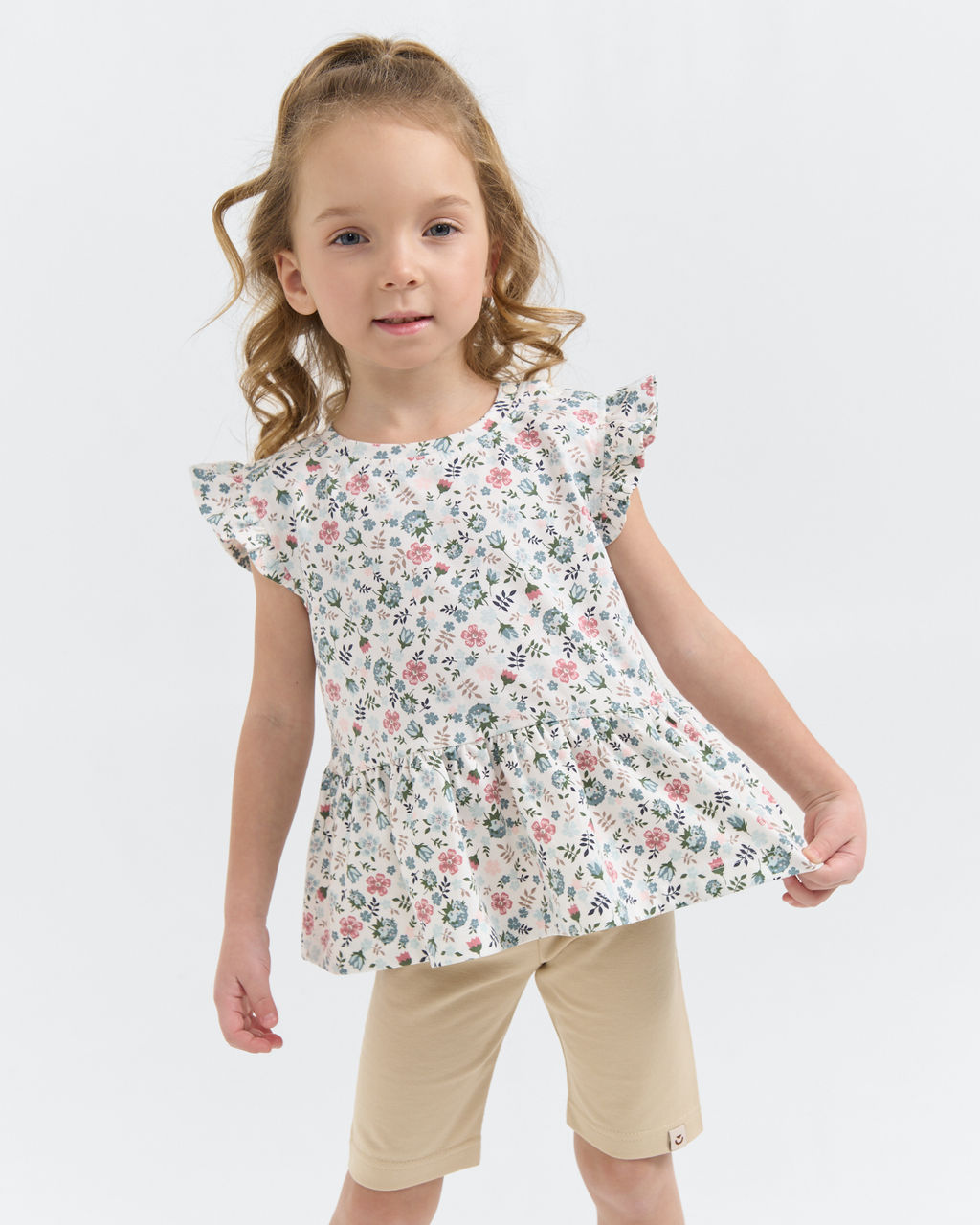 Футболка с баской Цветы - Bungly фото 8