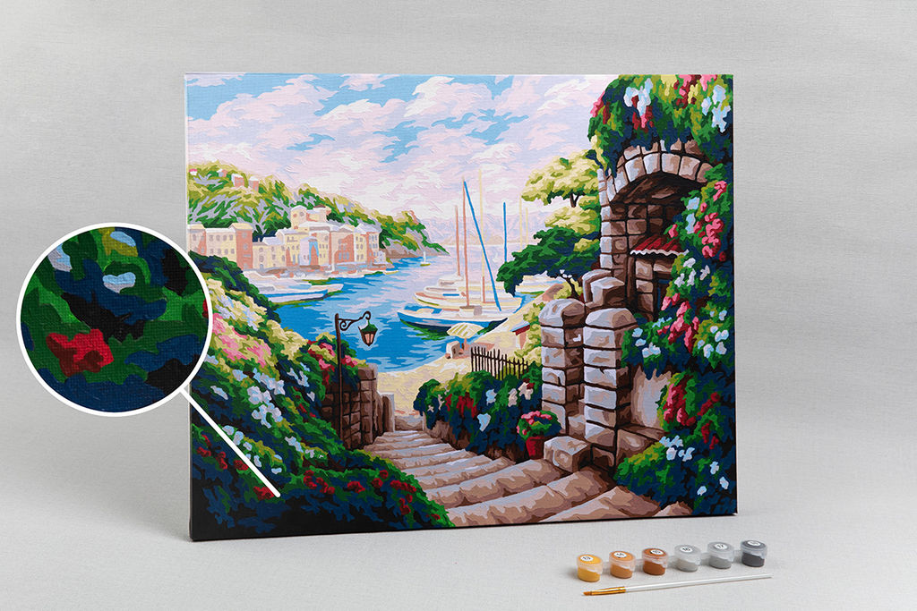 ФРЕЯ PNB/PL-030 Набор для раскрашивания по номерам 50 х 40 см Лазурное побережье фото 5