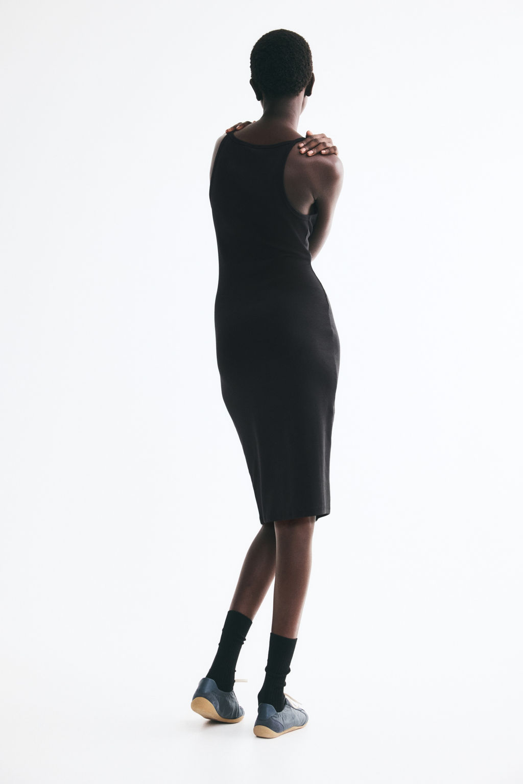 Cotton bodycon dress - H&m фото 8