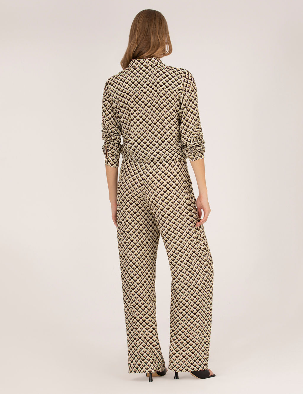 Siyah Y_ksek Bel Loose Fit Pantolon