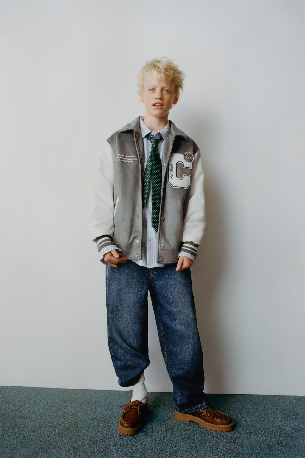 COMBINED SUEDE EFFECT BOMBER JACKET