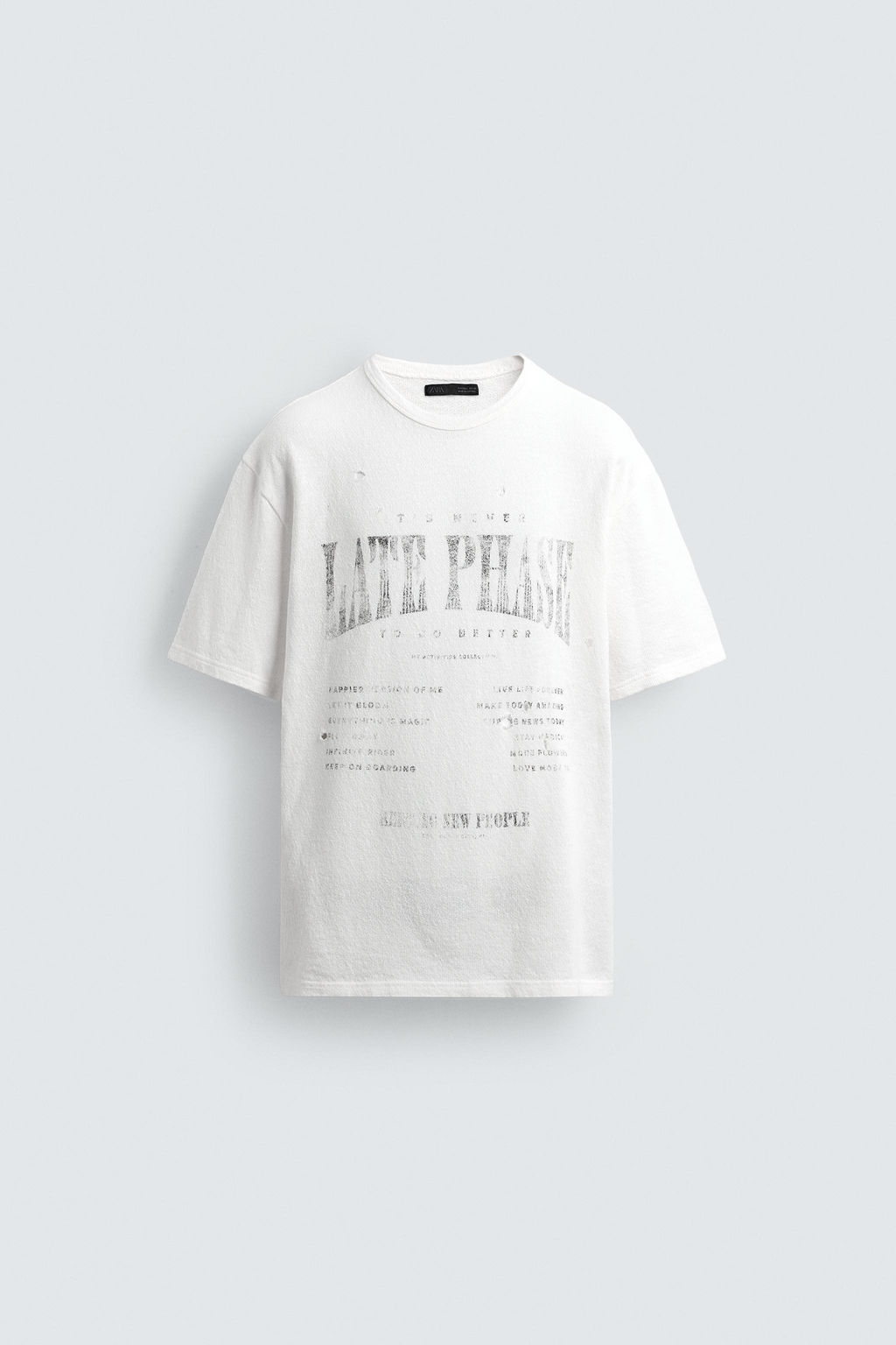 CAMISETA PUNTO ESTAMPADOS LAVADOS / Blanco