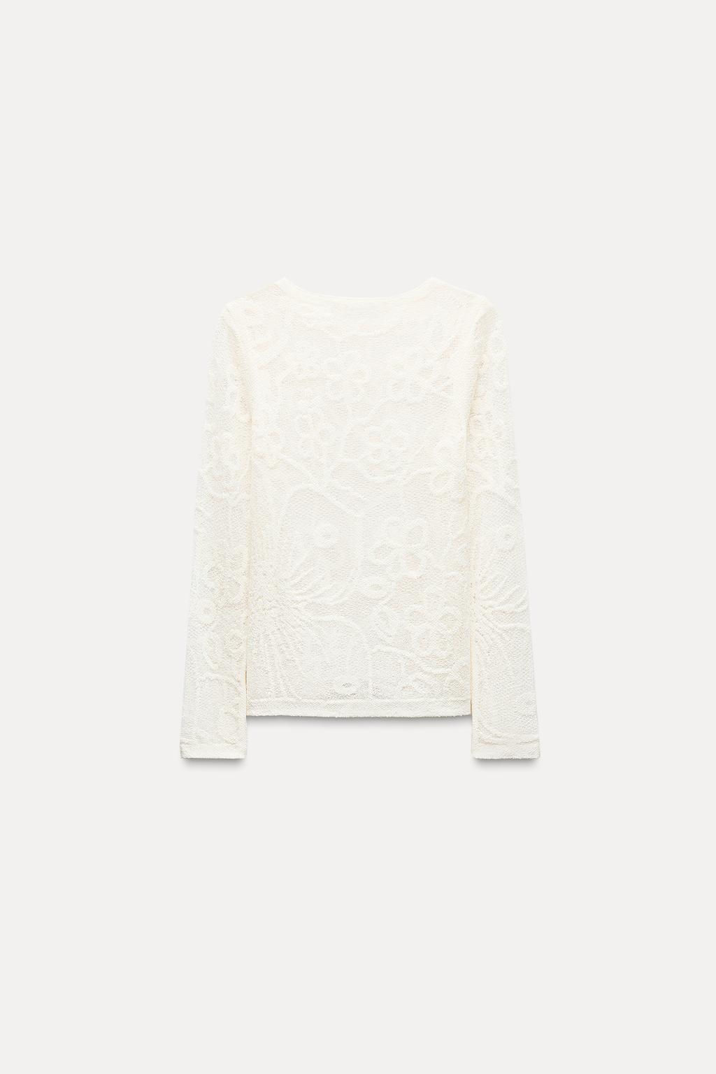 FLORAL KNIT TOP - Zara фото 4