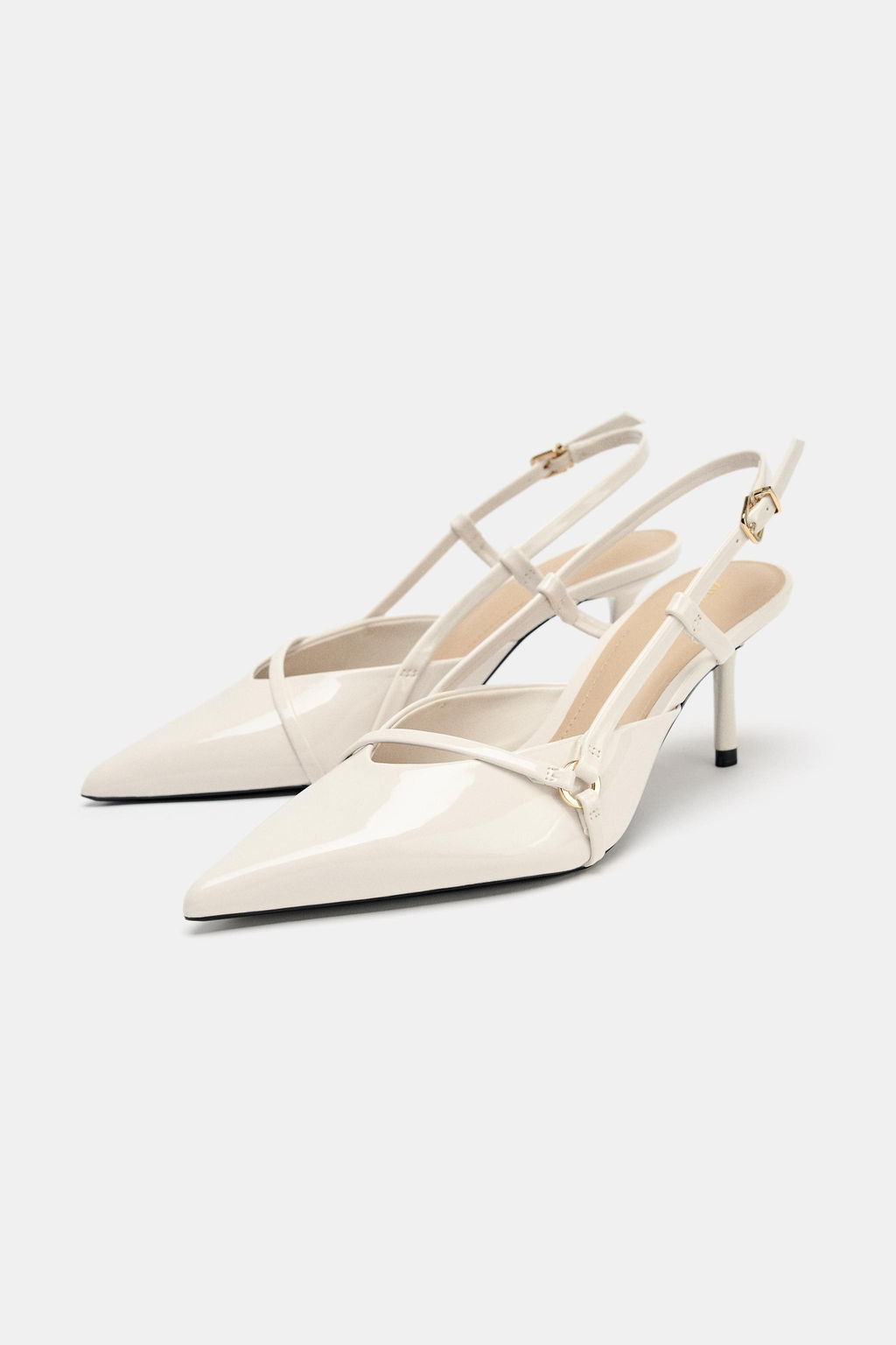 STRAPPY HIGH-HEEL SHOES WITH BUCKLES - Zara фото 4