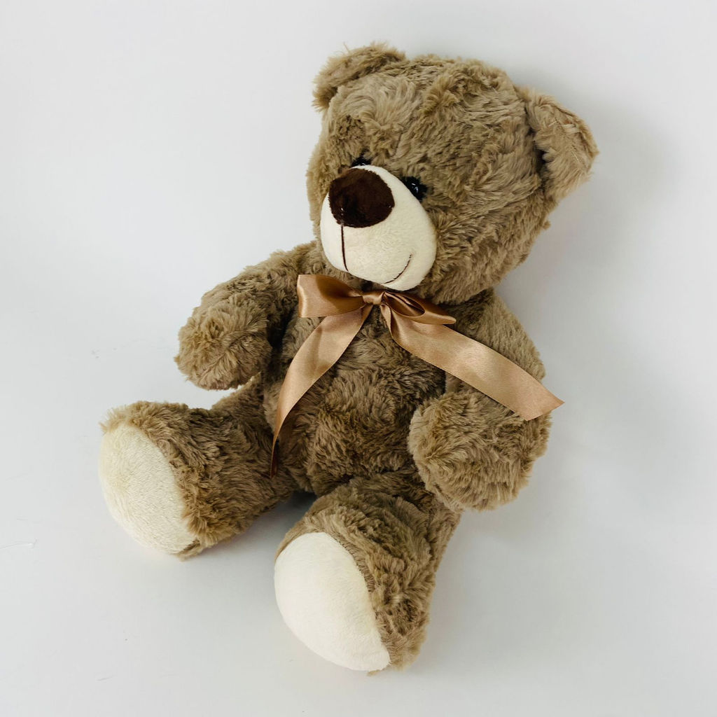 Мягкая игрушка Мишка с полосатым бантом 30 см (арт. 6682/30) - Storyland фото 2