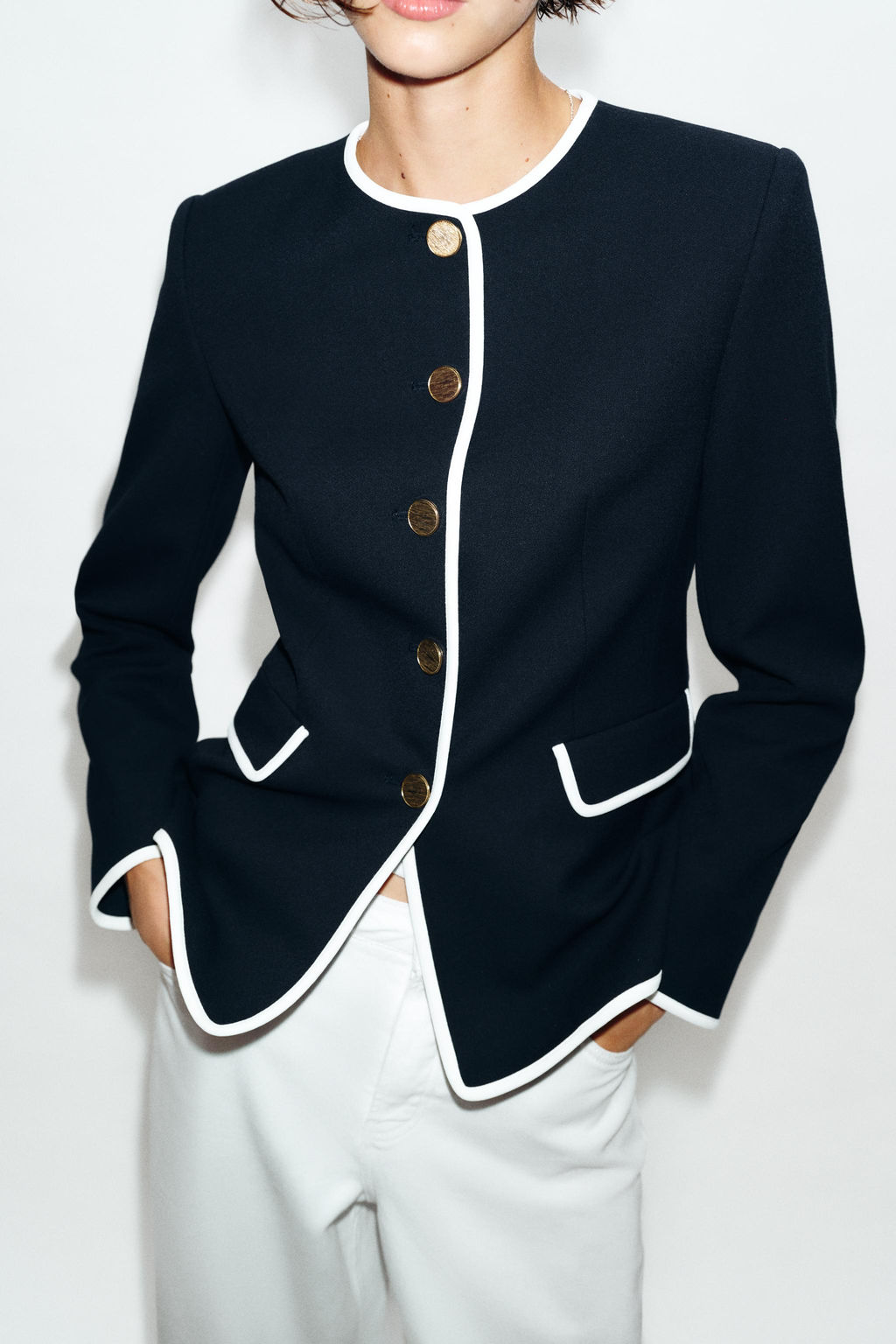 BLAZER VIVOS CONTRASTE / Marino - Zara фото 5