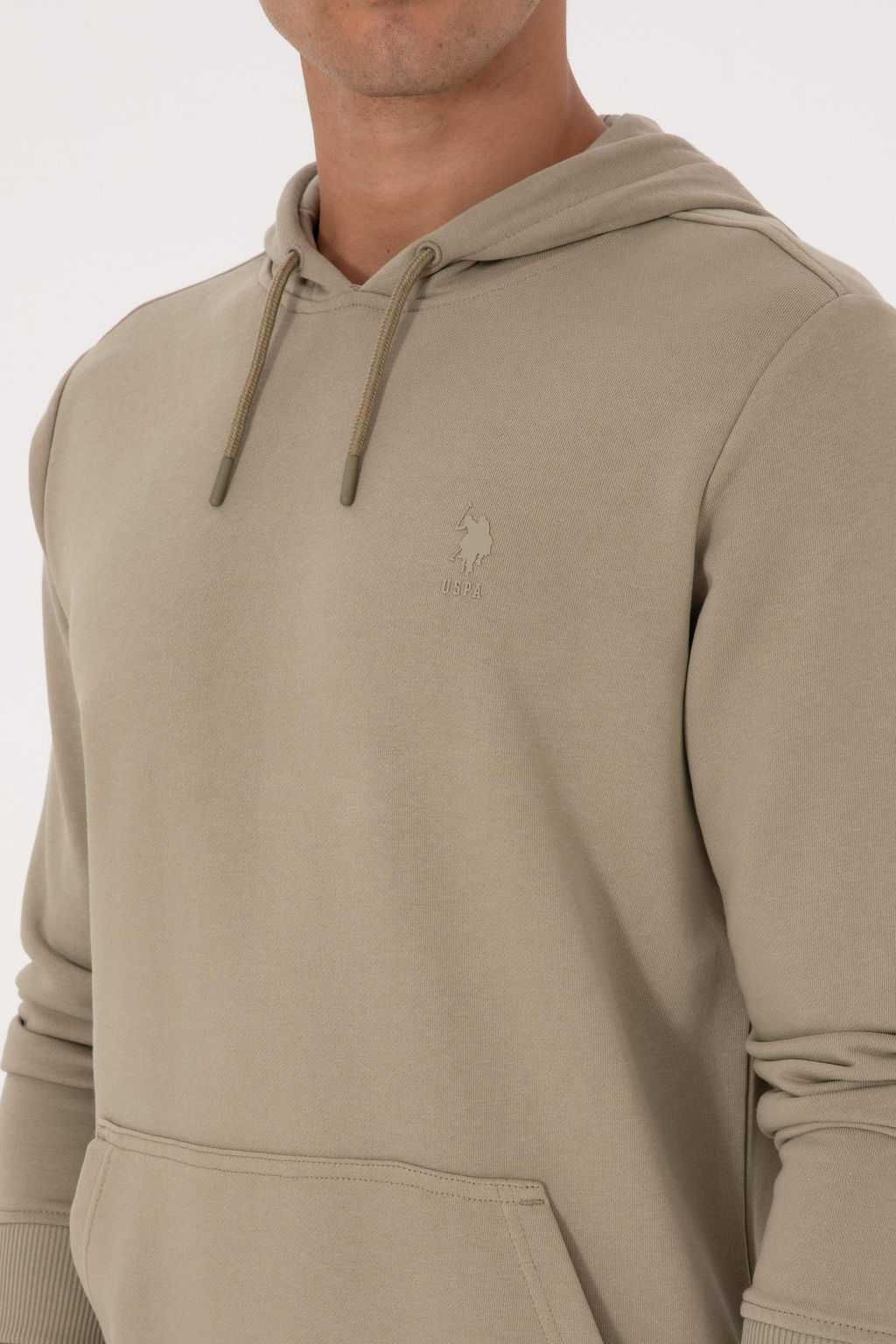 Erkek Regular Fit Kapi_onlu A__k Haki Basic Sweatshirt Sepette S_rpriz _ndirim - U.s. polo assn фото 7