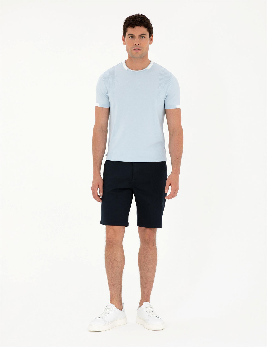 Mavi Slim Fit Bisiklet Yaka Triko Ti__rt - Pierre cardin фото 4