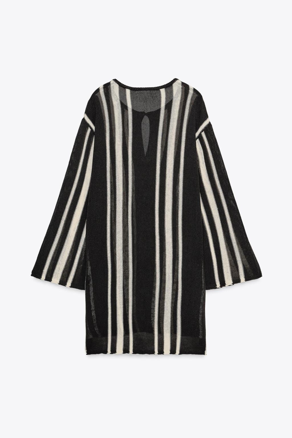 STRIPED KNIT TUNIC WITH LINEN - Zara фото 2