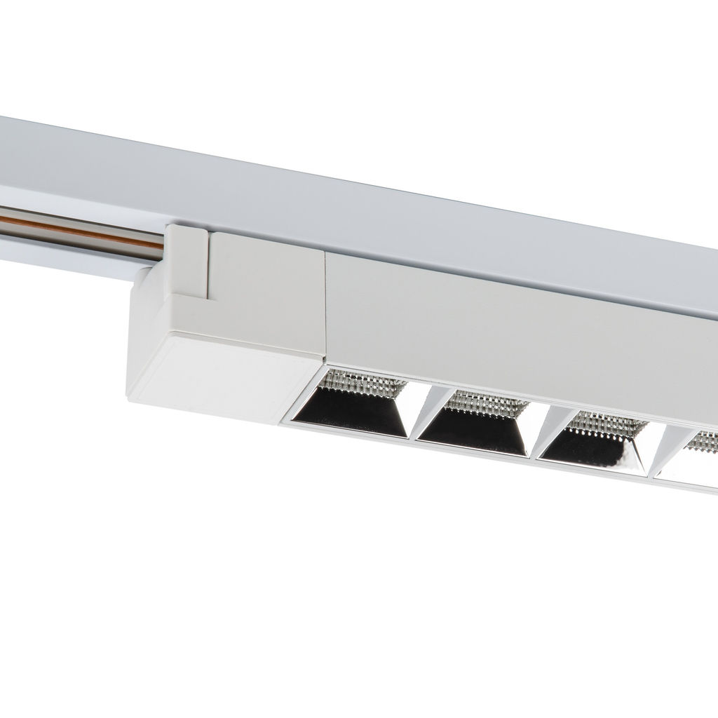 ULB-Q283 20W/4000K WHITE Светильник-прожектор светодиодный трековый. Линейный. 1600 Лм. Белый свет (4000К). Корпус белый. ТМ Volpe