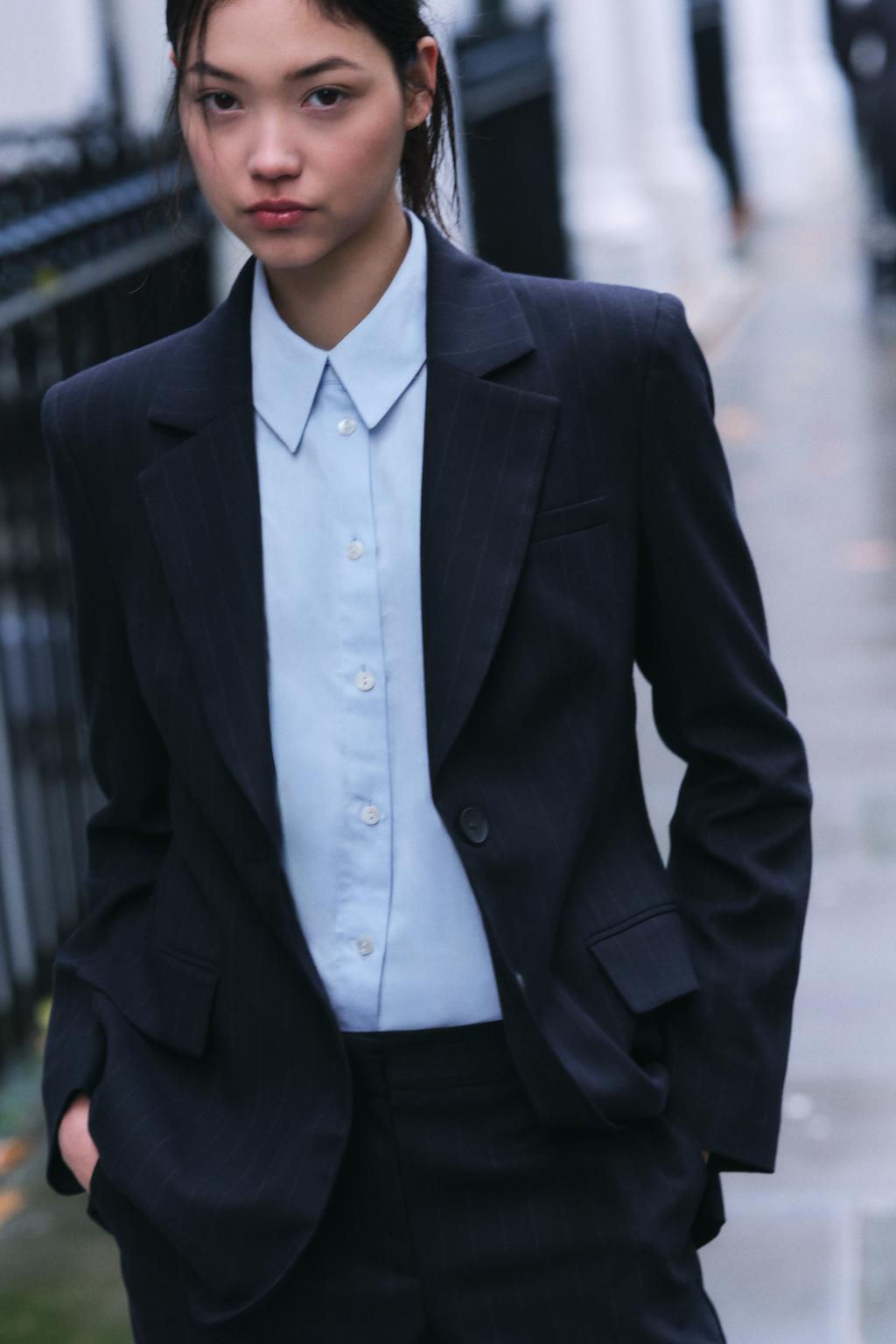 STRAIGHT PINSTRIPE BLAZER - Zara фото 3