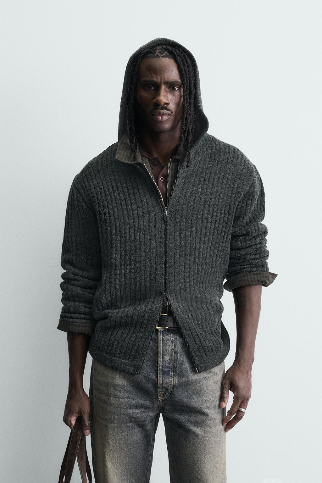 TEXTURED RIBBED JACKET - Zara фото 2