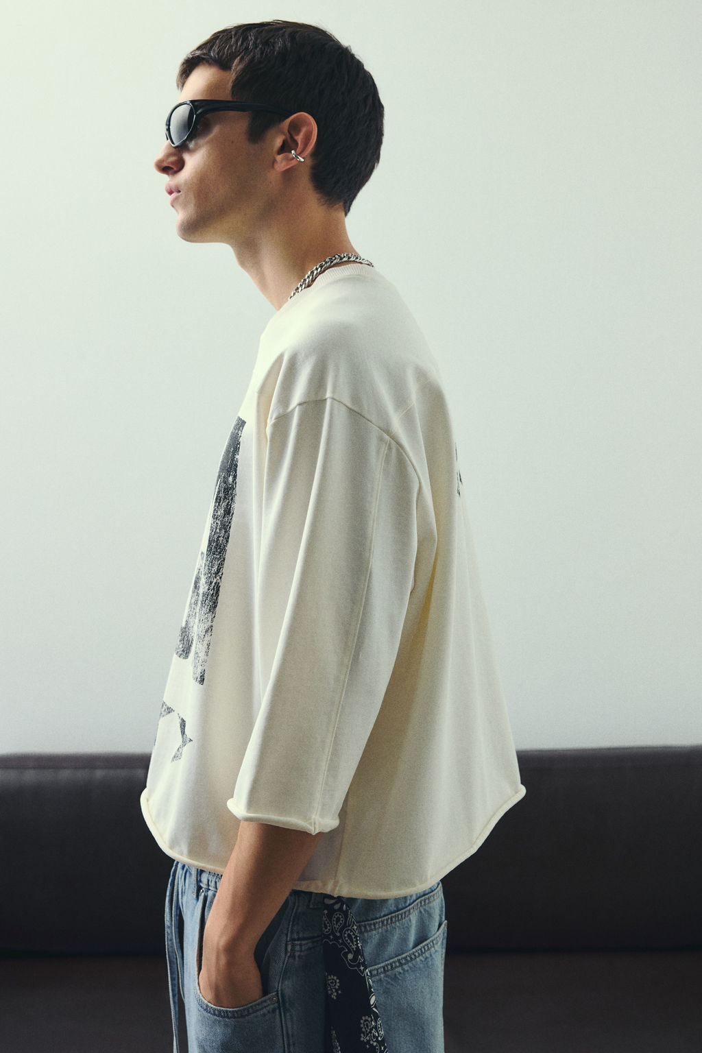 Camiseta cropped Oversized Fit - H&m фото 9