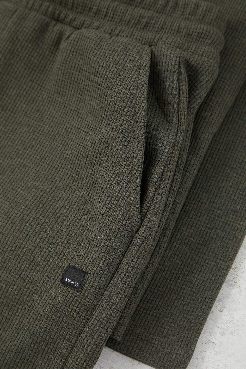 Haki Regular Kesim Polo Yaka Etiket Detayl? Dokulu Pijama Tak?m? TMNAW26PT00029 - Trendyolmilla фото 3