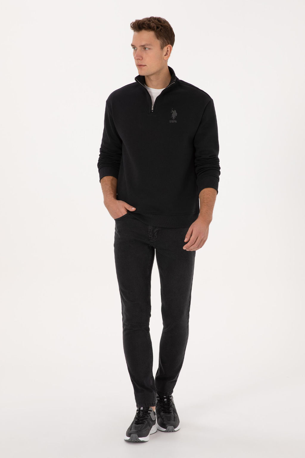 Erkek Siyah Sweatshirt - U.s. polo assn фото 4