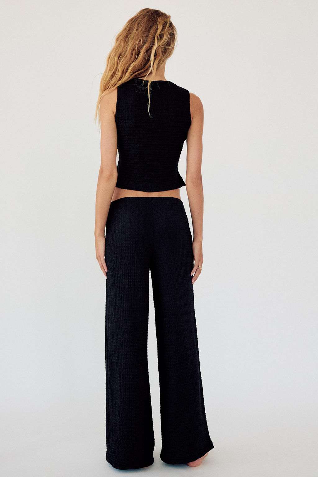 TEXTURED STRAIGHT-FIT TROUSERS - Zara фото 41