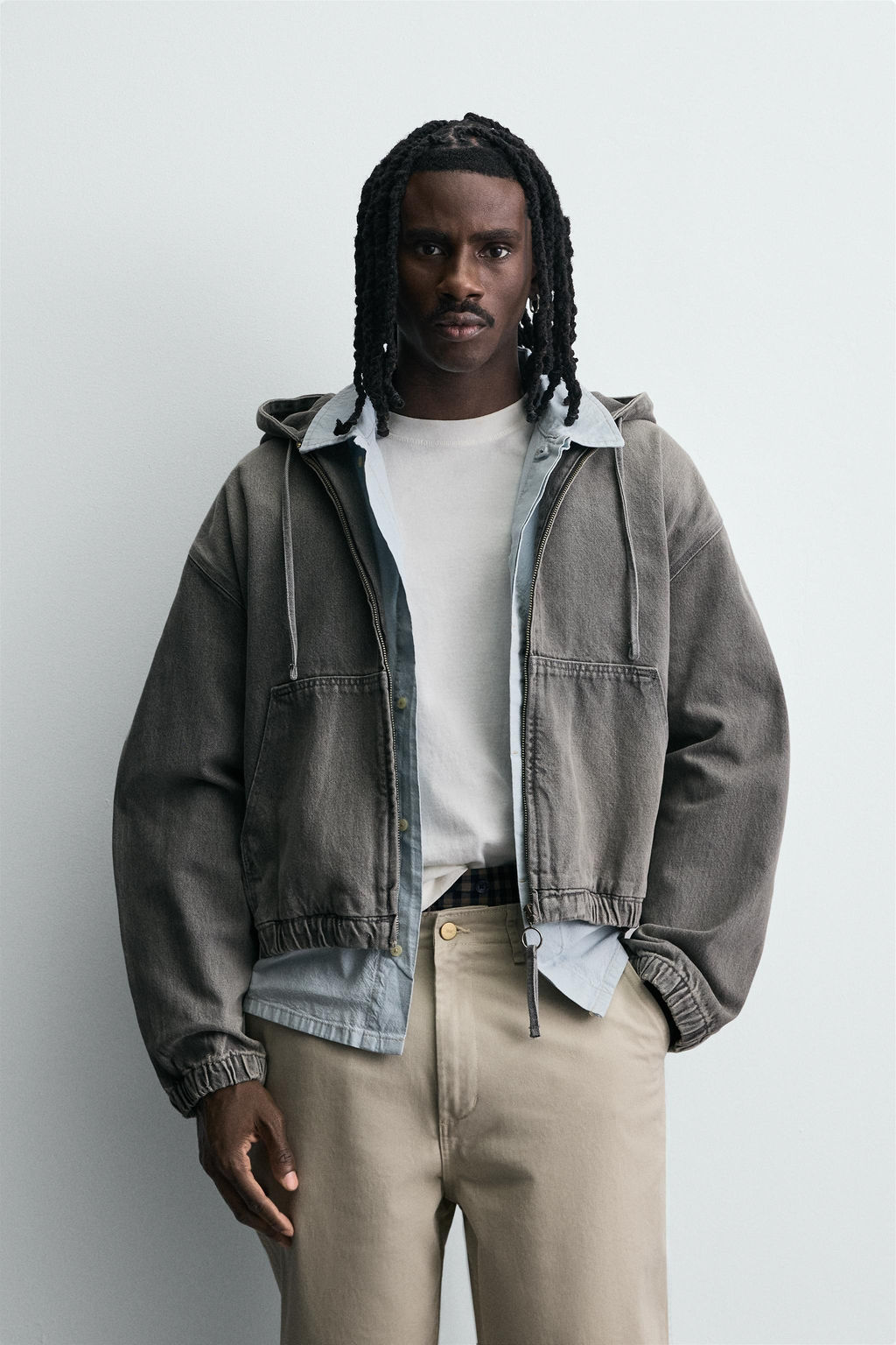WASHED HOODED JACKET - Zara фото 2