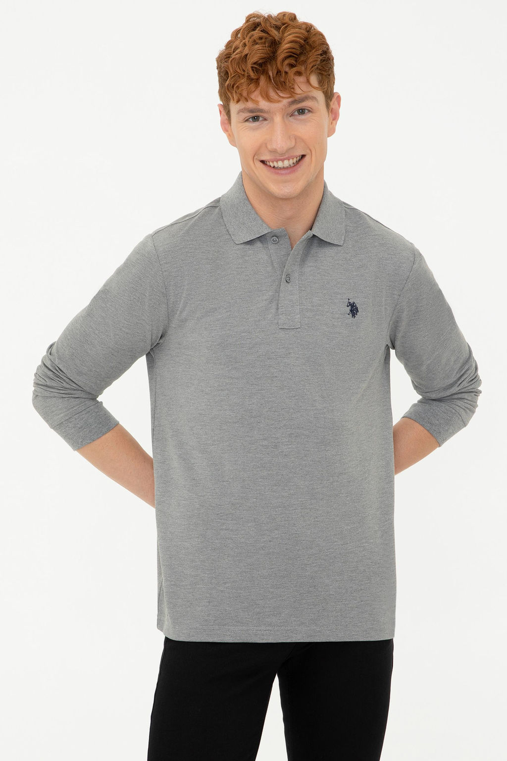 Мужской серый меланжевый базовый свитшот Неожиданная скидка в корзине - U.s. polo assn фото 7