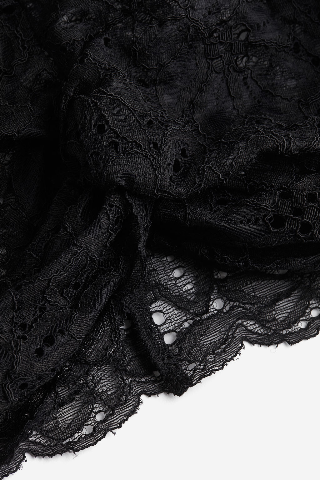 Top cropped de encaje con detalle girado - H&m фото 2