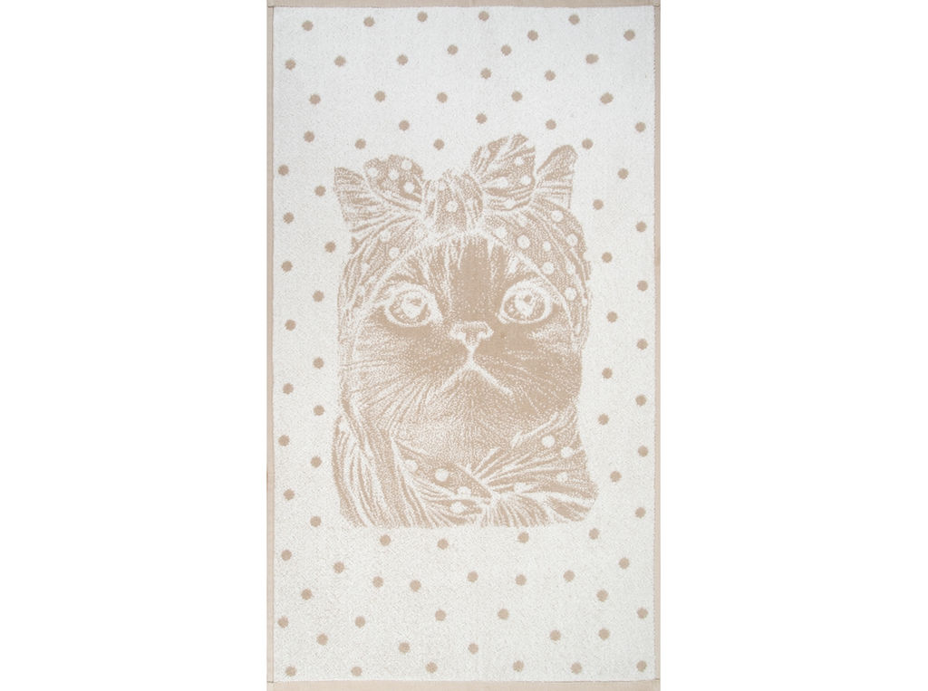 Полотенце махровое 6с103.512ж2 Кошка в горошек(лен3) 50х90см