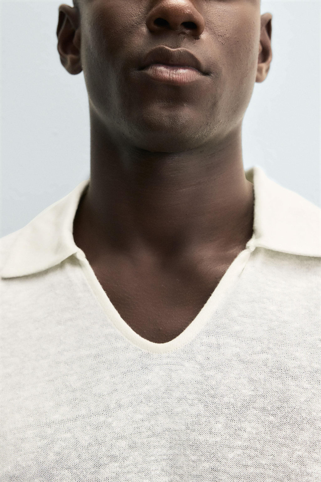 HEMP/VISCOSE KNIT POLO SHIRT - Zara фото 5
