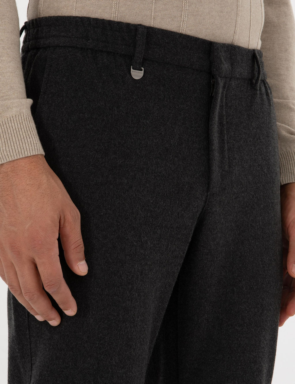 Antrasit Slim Fit Flanel Dokulu Kuma_ Pantolon - Pierre cardin фото 5