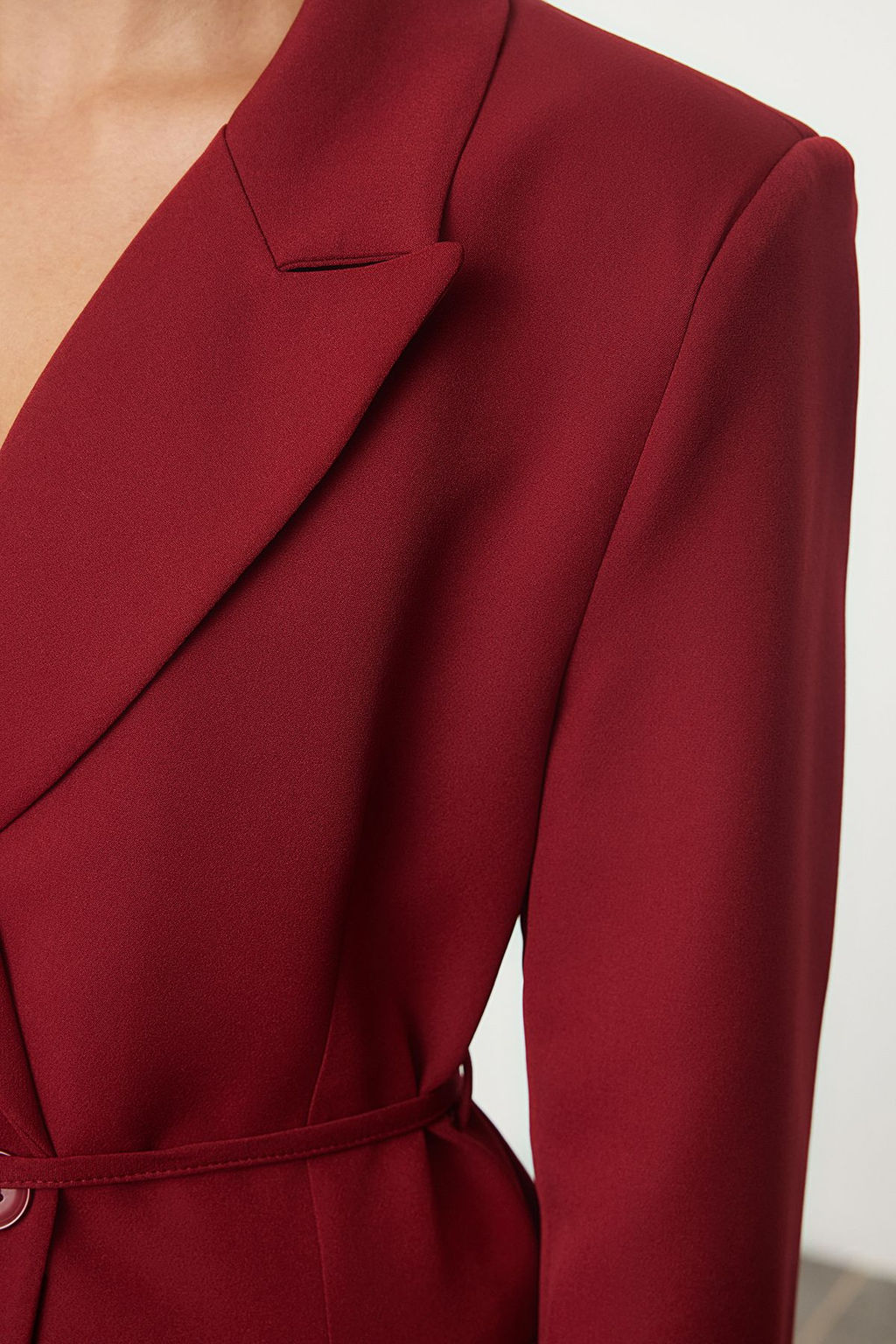 Trendyolmilla Bordo Blazer Ceket TWOAW25BC00007