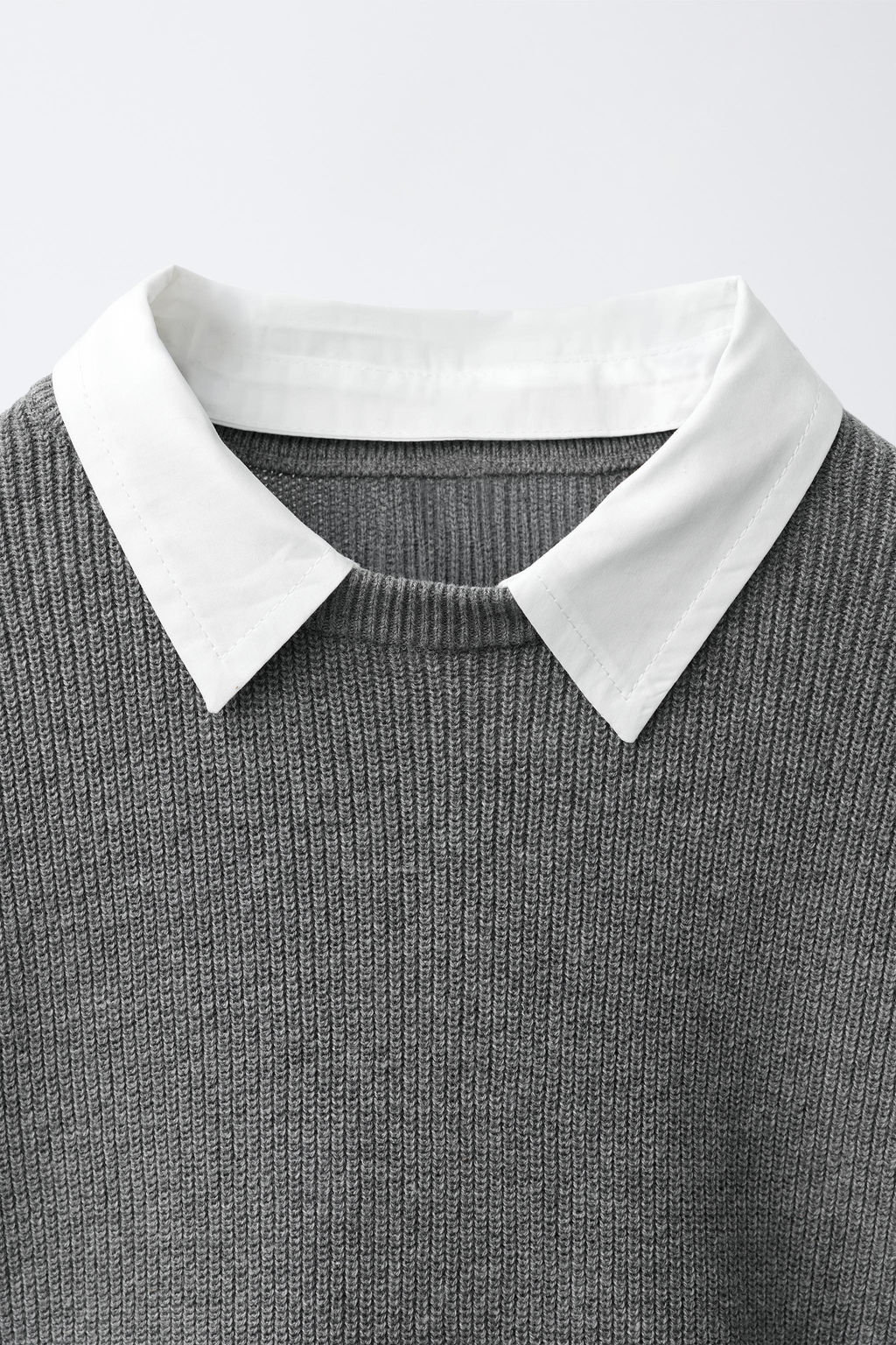 JERSEY PUNTO CUELLO DESMONTABLE / Gris - Zara фото 7