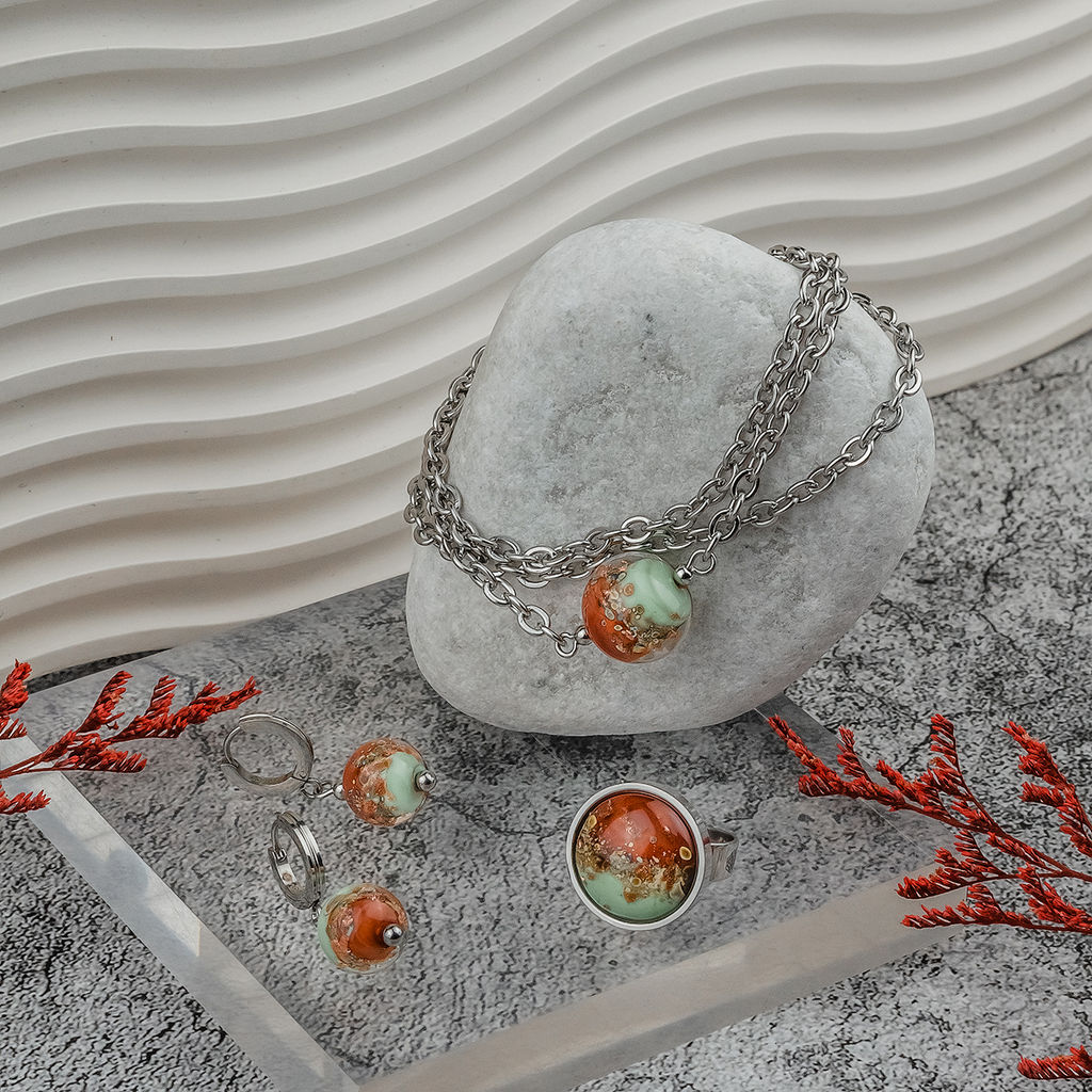 Серьги из муранского стекла PARADISE APPLES LC3460