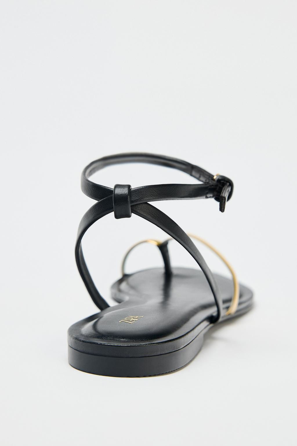 FLAT SANDALS WITH DETAIL - Zara фото 7