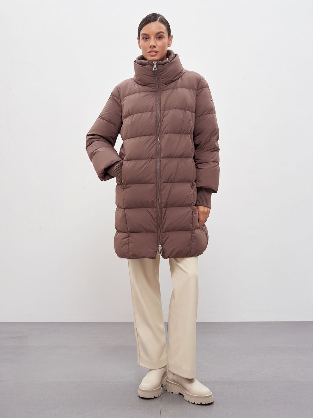 Conso/WDM 220509 - coffee Пуховое Полупальто