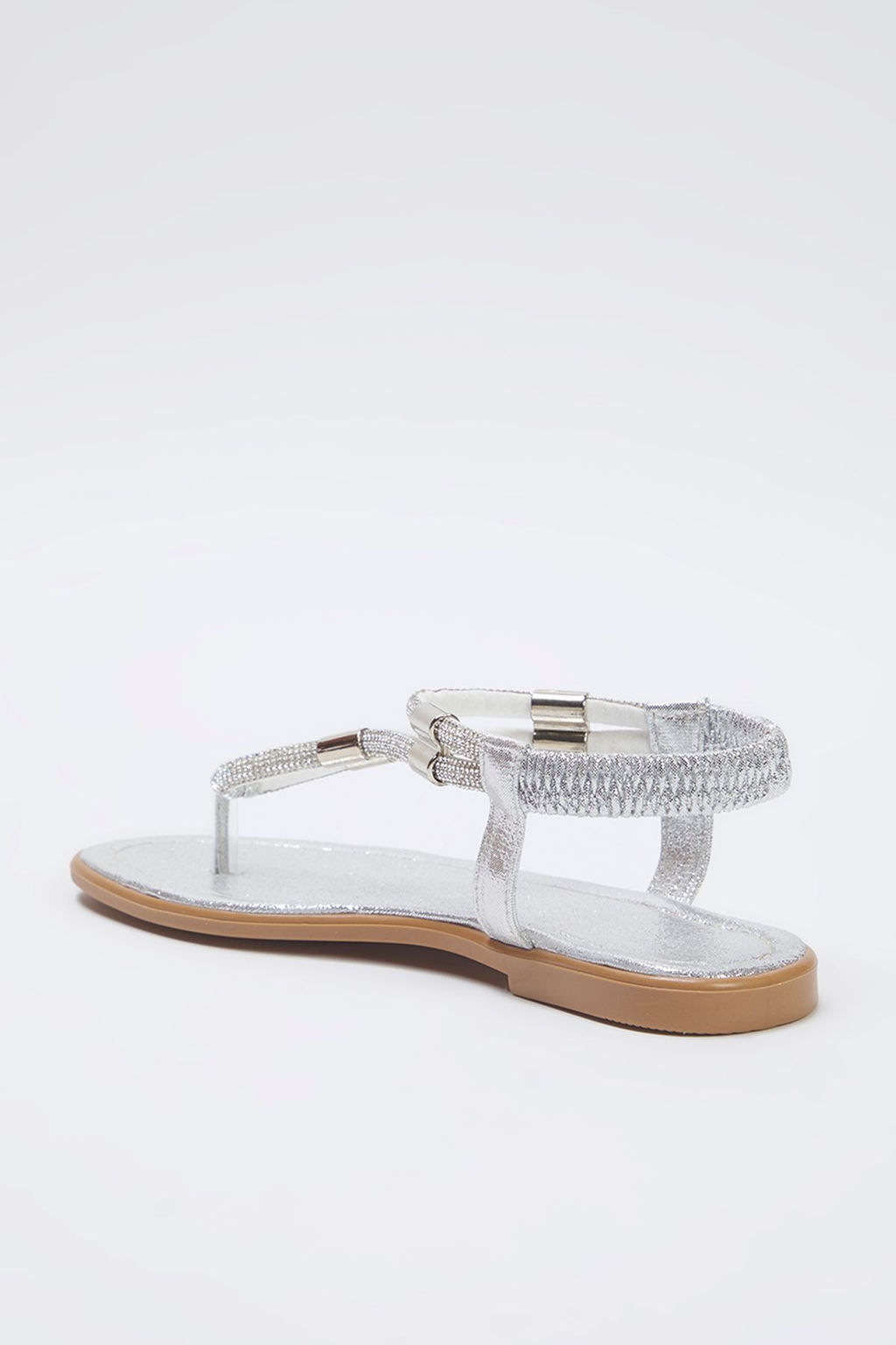 Trendyol Shoes Gumus Tasl? Parmak Aras? Bilegi Lastikli Kad?n Sandalet TAKSS25SD00004 - Trendyolmilla фото 7
