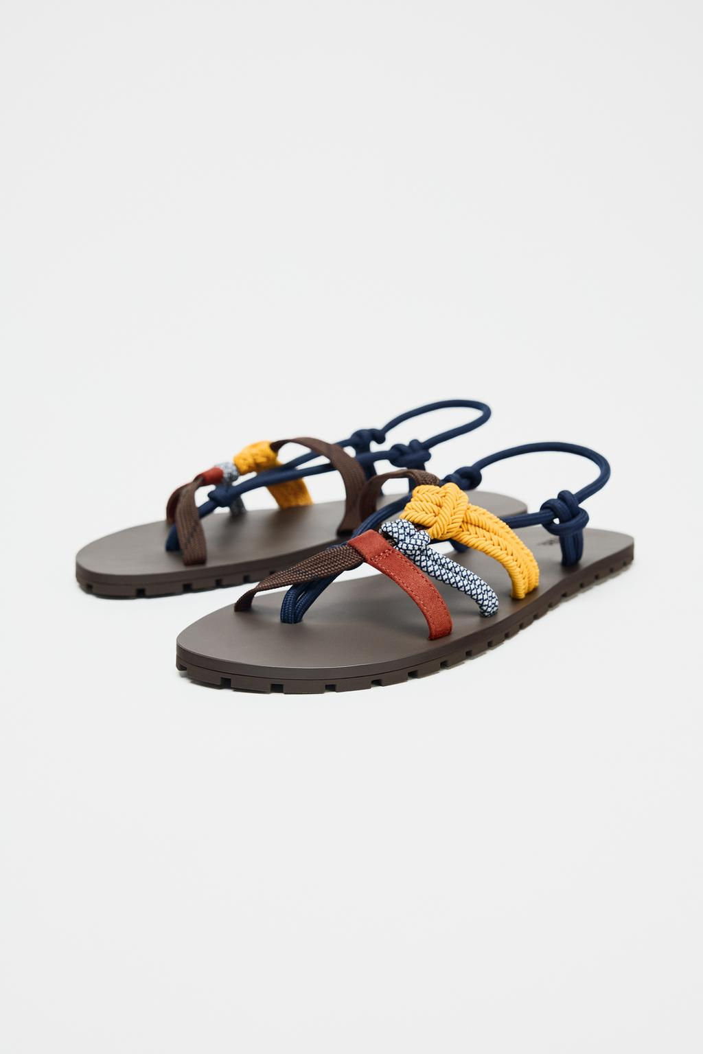 COLOURED STRAPPY SANDALS - Zara фото 3