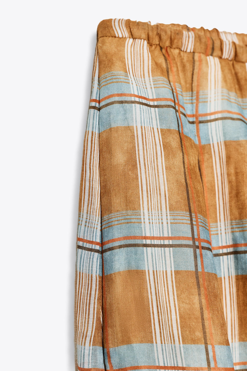 ZW COLLECTION RAMIE CHECK BALLOON TROUSERS - Zara фото 13