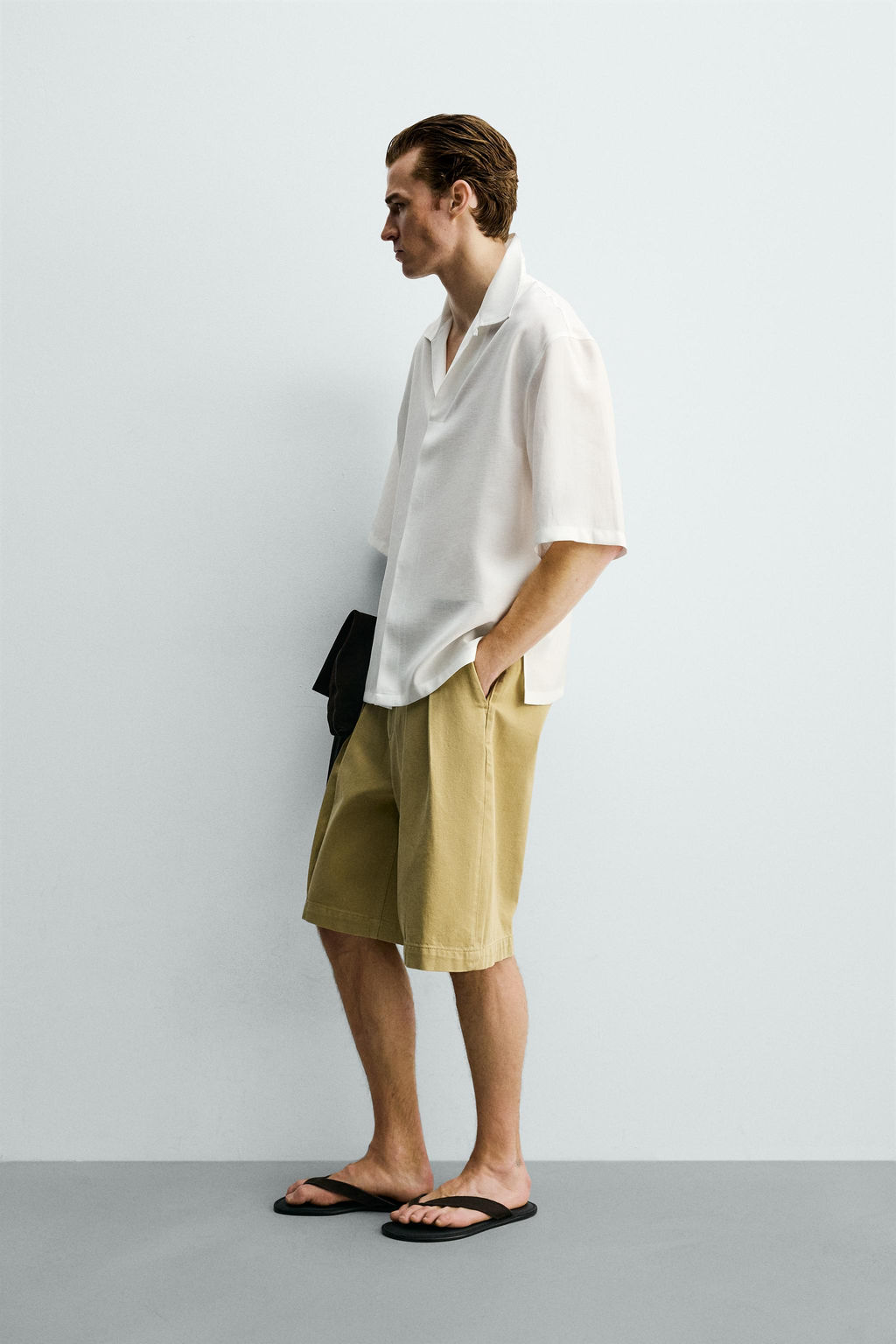 CAMISA FLUIDA RELAXED FIT / Blanco roto - Zara фото 4