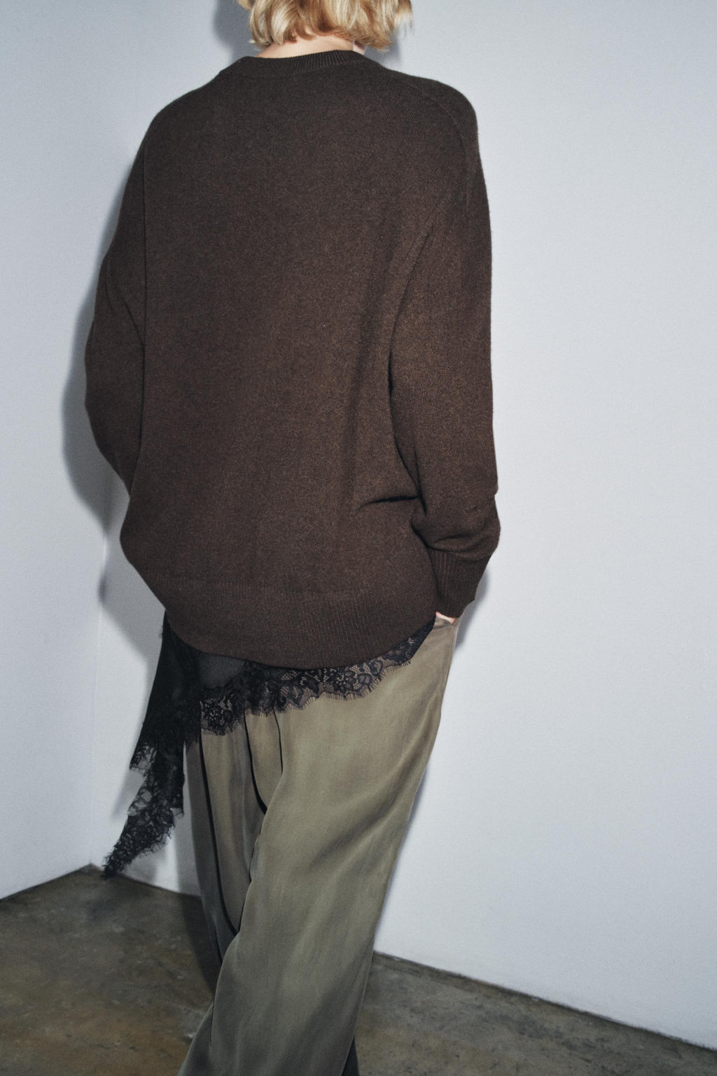 100% WOOL OVERSIZE SWEATER - Zara фото 4