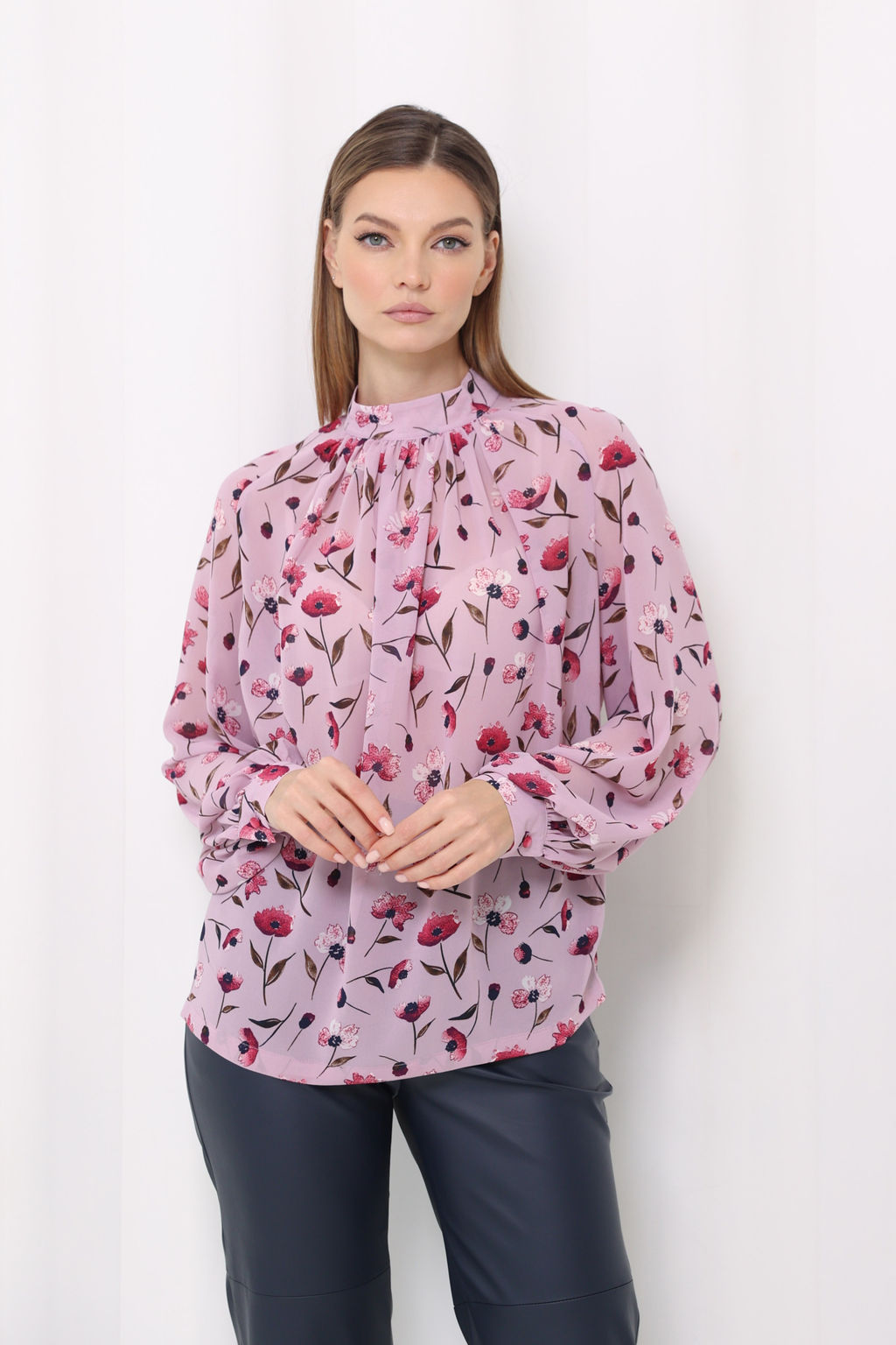 Блузка со сборкой по переду - Looklikecat фото 2