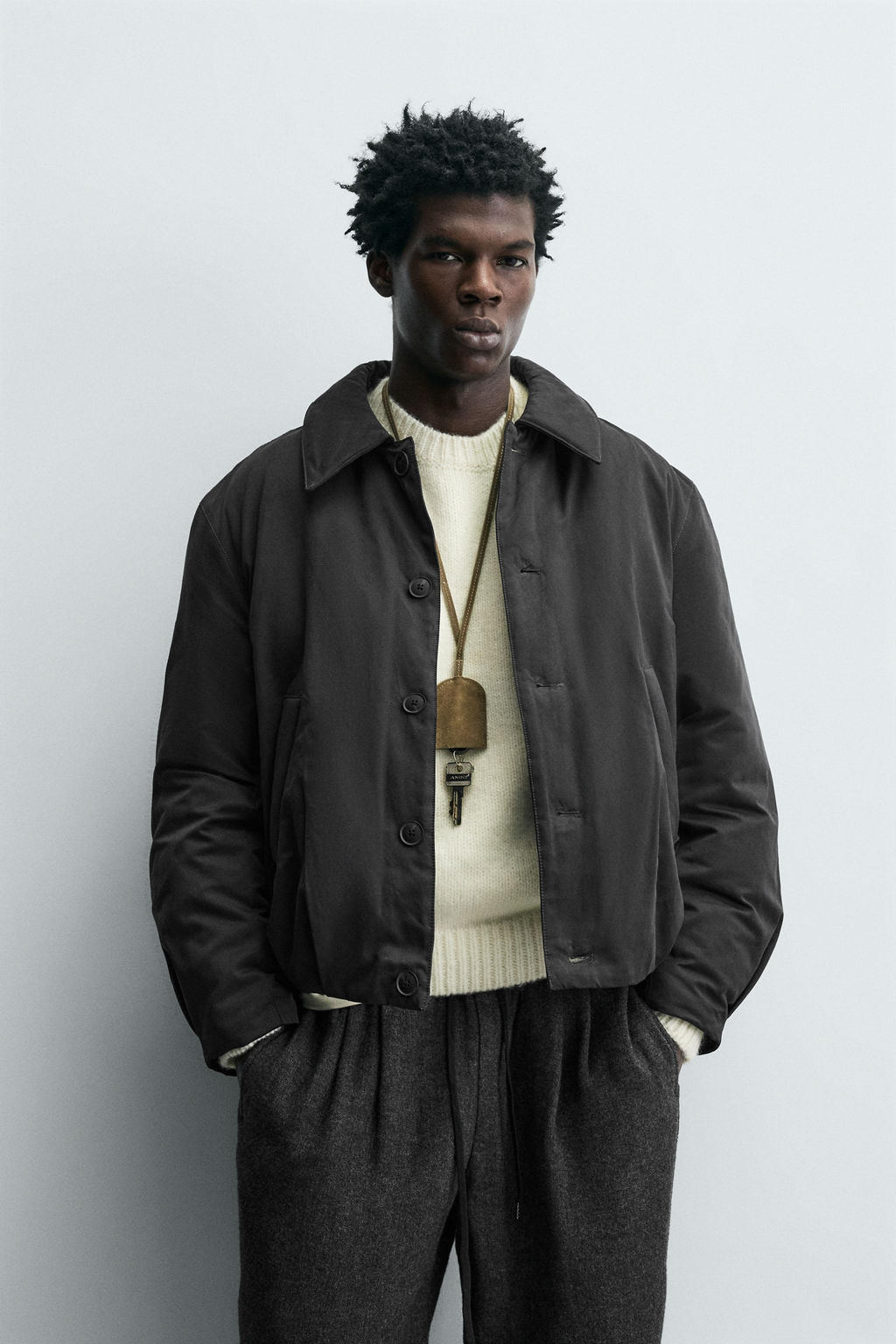 CROPPED FIT PADDED JACKET - Zara фото 2