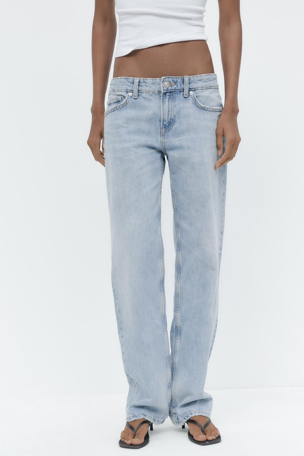 TRF STRAIGHT LOW-RISE JEANS - Zara фото 3