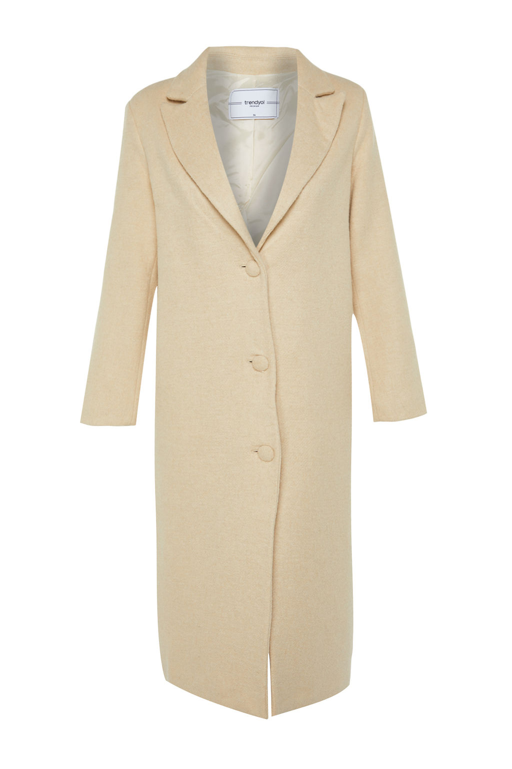 Trendyolmilla Tas Oversize Genis Kesim Yunlu Kaban TWOAW24KB00162  фото 6