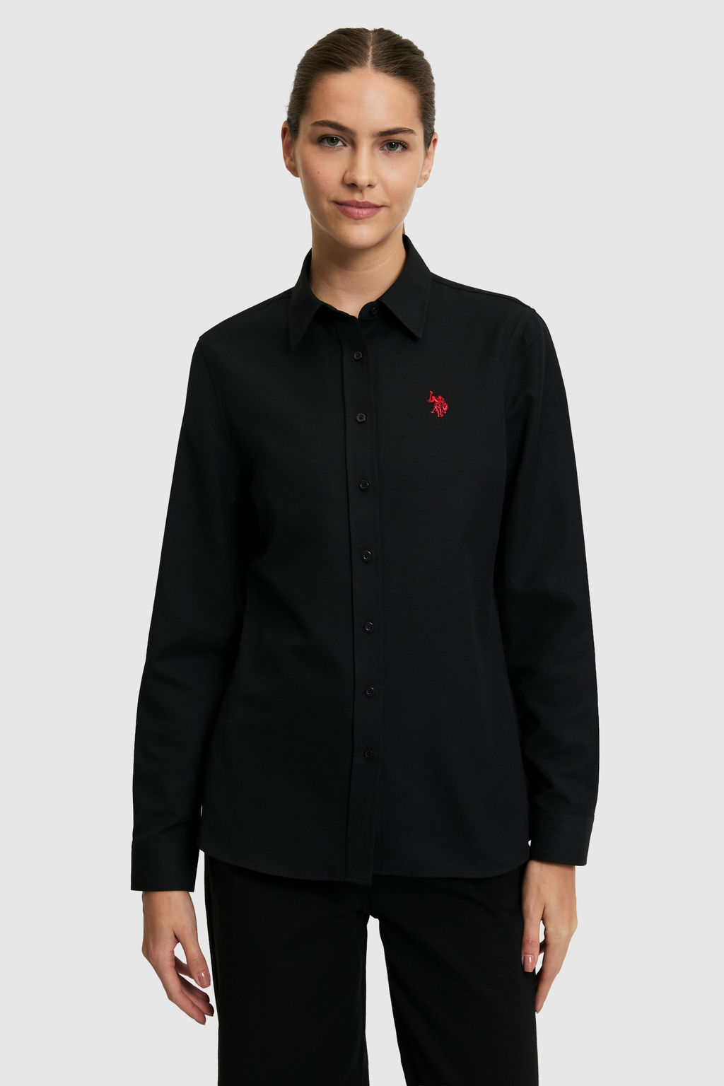 Kad_n Siyah Uzun Kollu Basic G_mlek - U.s. polo assn фото 3