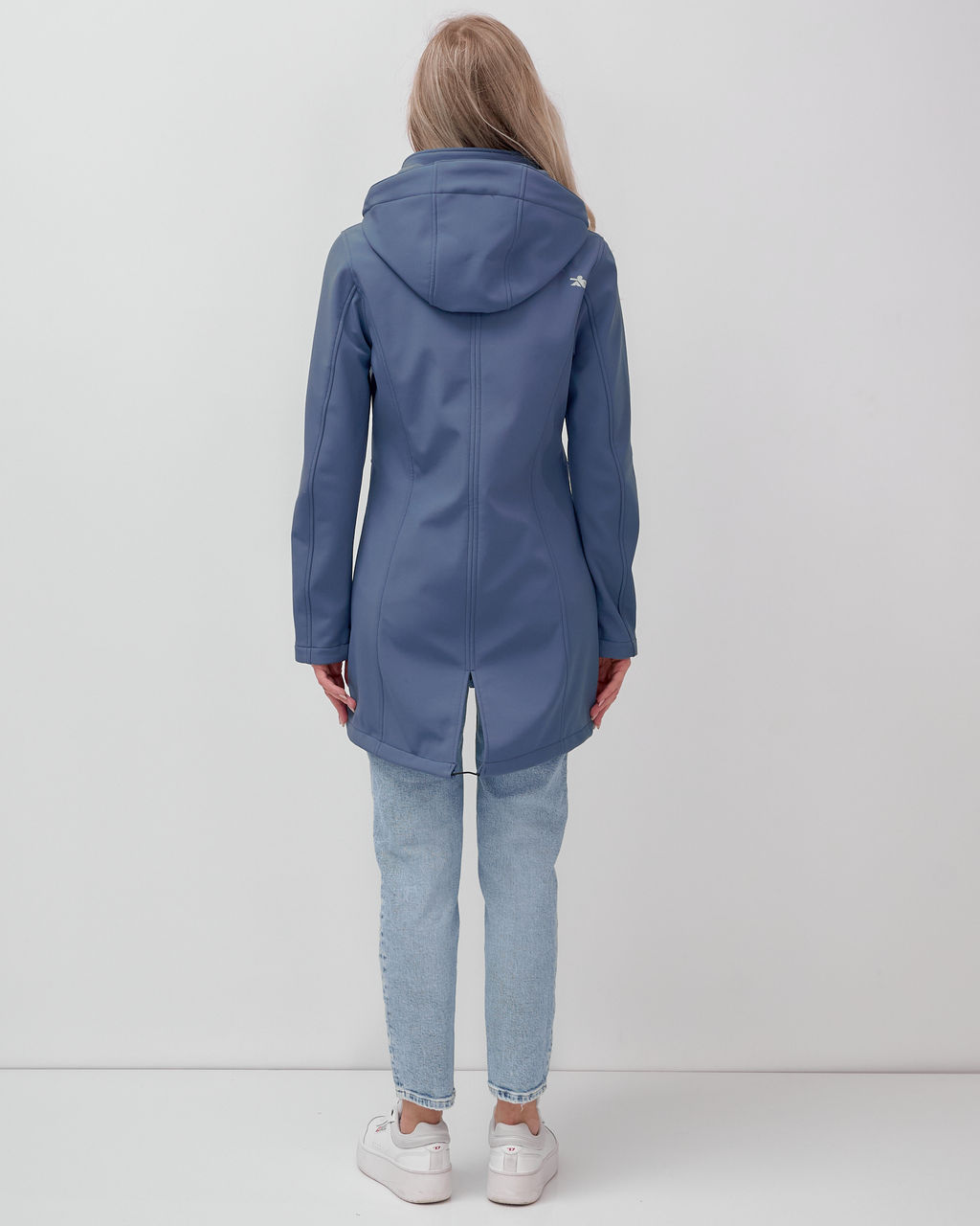 Парка спортивная женская с капюшоном softshell синего цвета 9568S - Mtforce фото 40