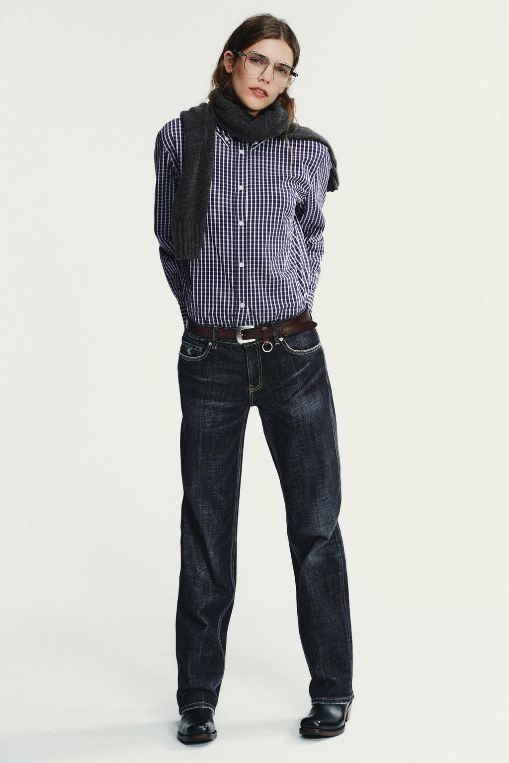 CHECK POPLIN SHIRT